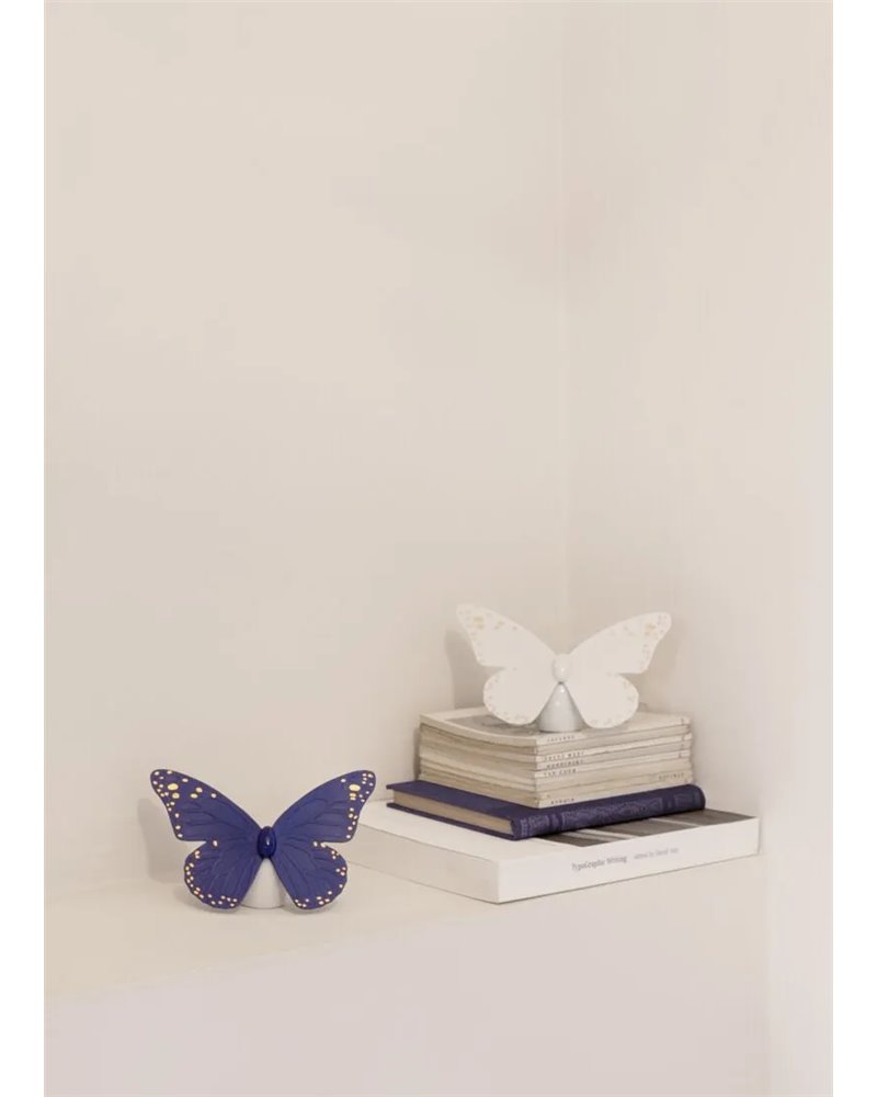 Figura Mariposa. Lustre oro y azul