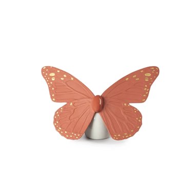 Figura Mariposa. Lustre oro y coral