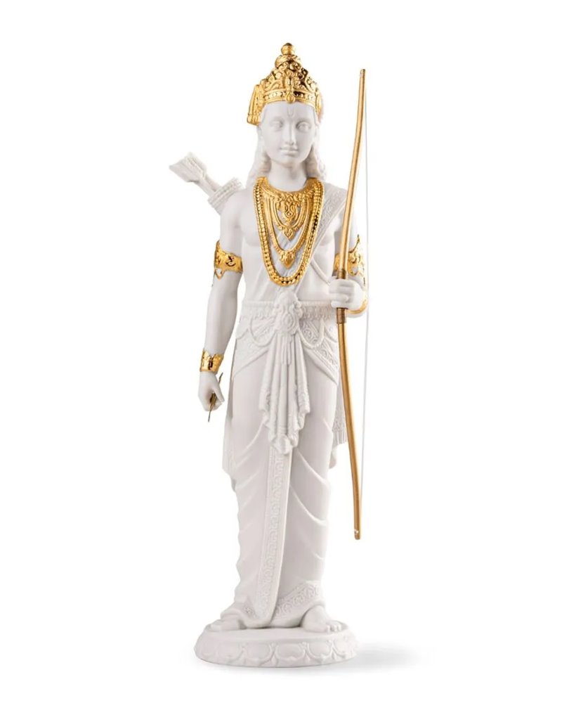 Escultura Lakshman. Lustre oro