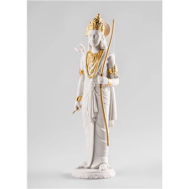 Escultura Lakshman. Lustre oro