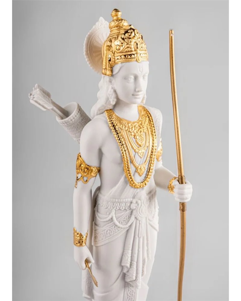 Escultura Lakshman. Lustre oro