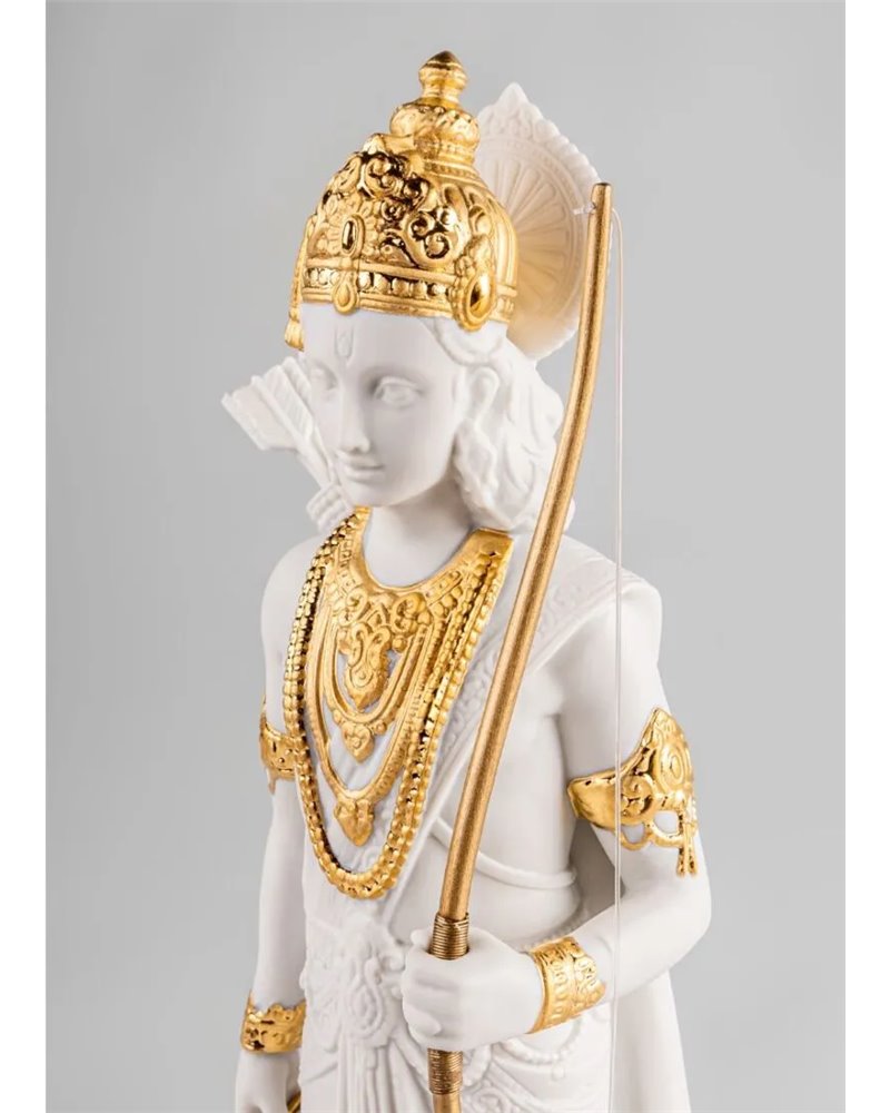 Escultura Lakshman. Lustre oro