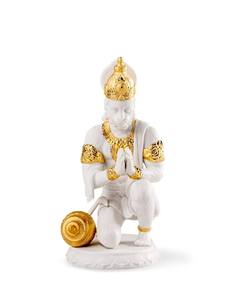 Escultura Hanuman. Lustre oro