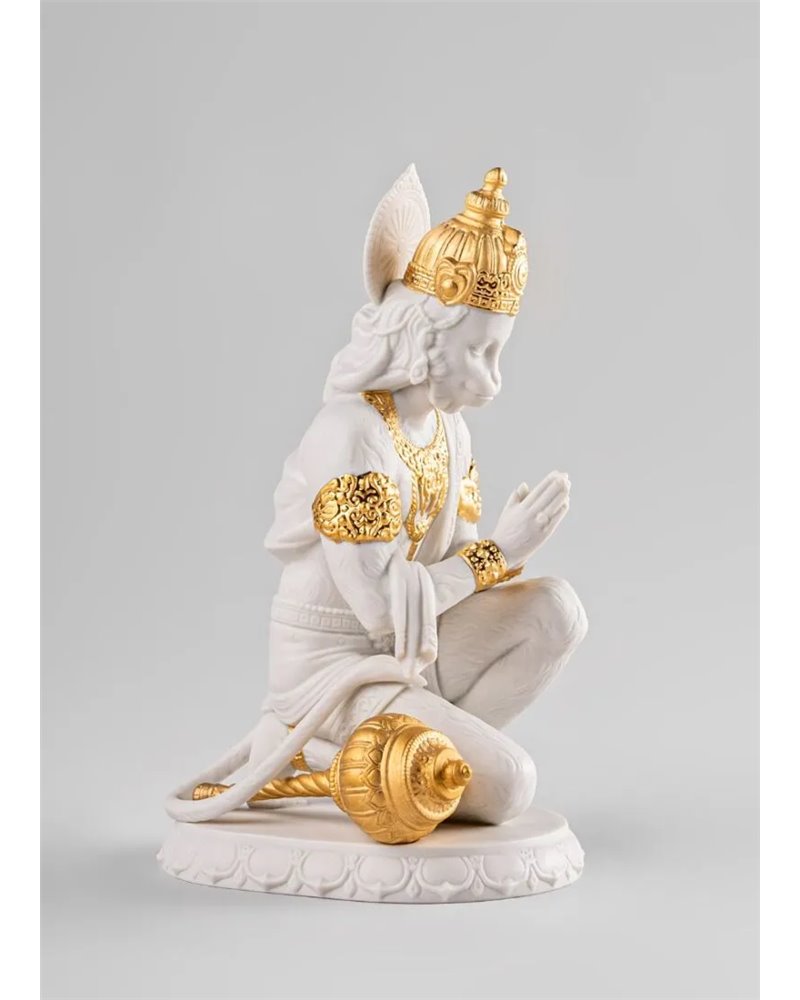 Escultura Hanuman. Lustre oro