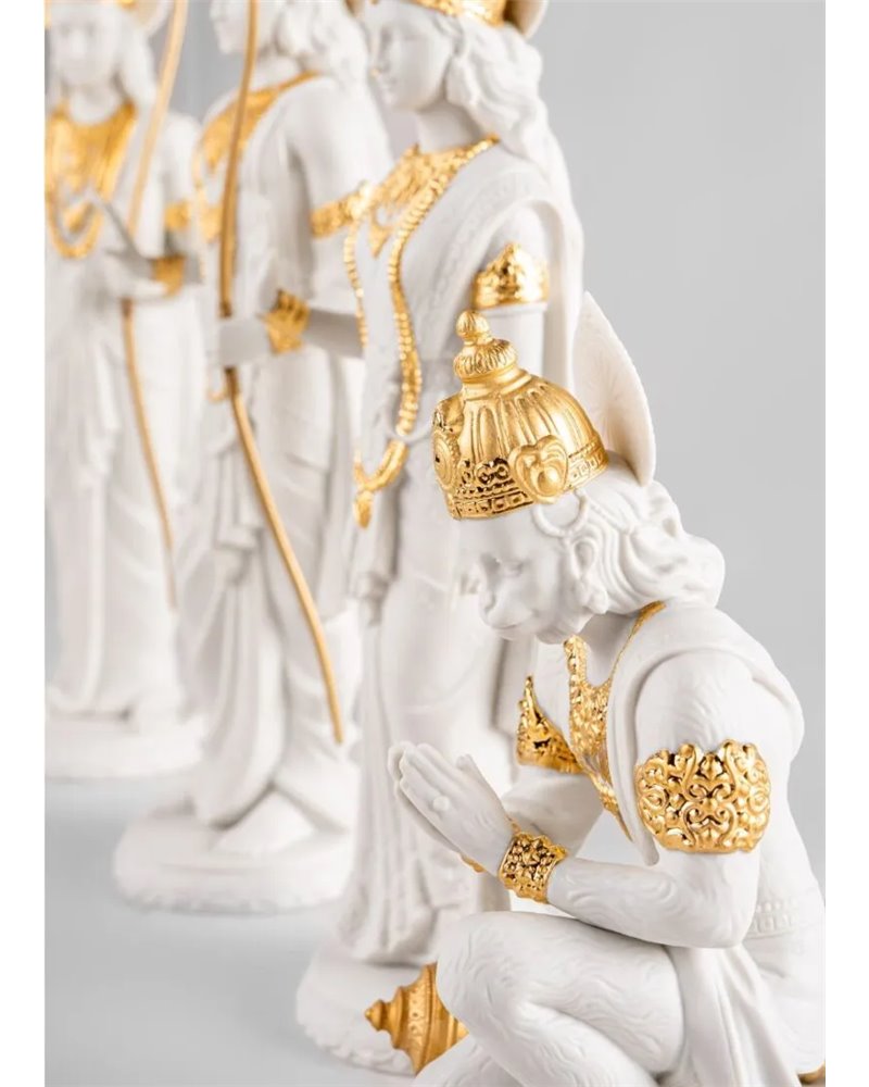 Escultura Hanuman. Lustre oro