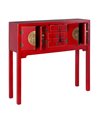 CONSOLA REF.-51148CONSOLA 4 PUERTAS Y 3 CAJONES ROJO 95 X 26 X 90 CM