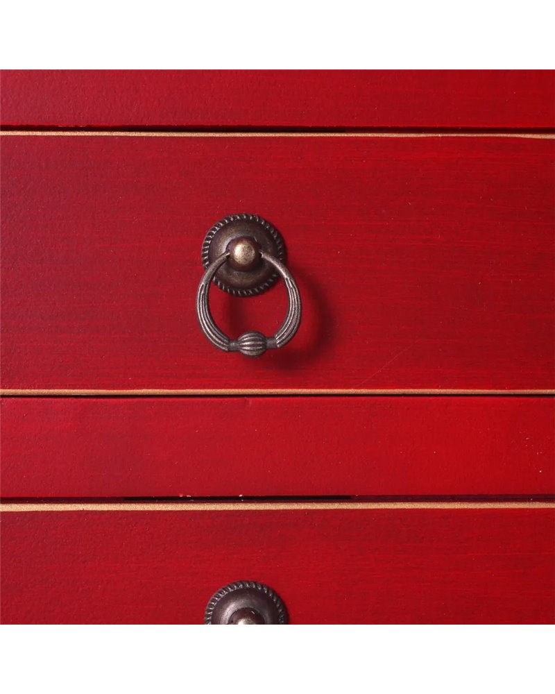 CONSOLA REF.-51148CONSOLA 4 PUERTAS Y 3 CAJONES ROJO 95 X 26 X 90 CM