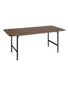 MESA COMEDOR MARRÓN-NEGRO MADERA-METAL 180 X 80 X 76 CM