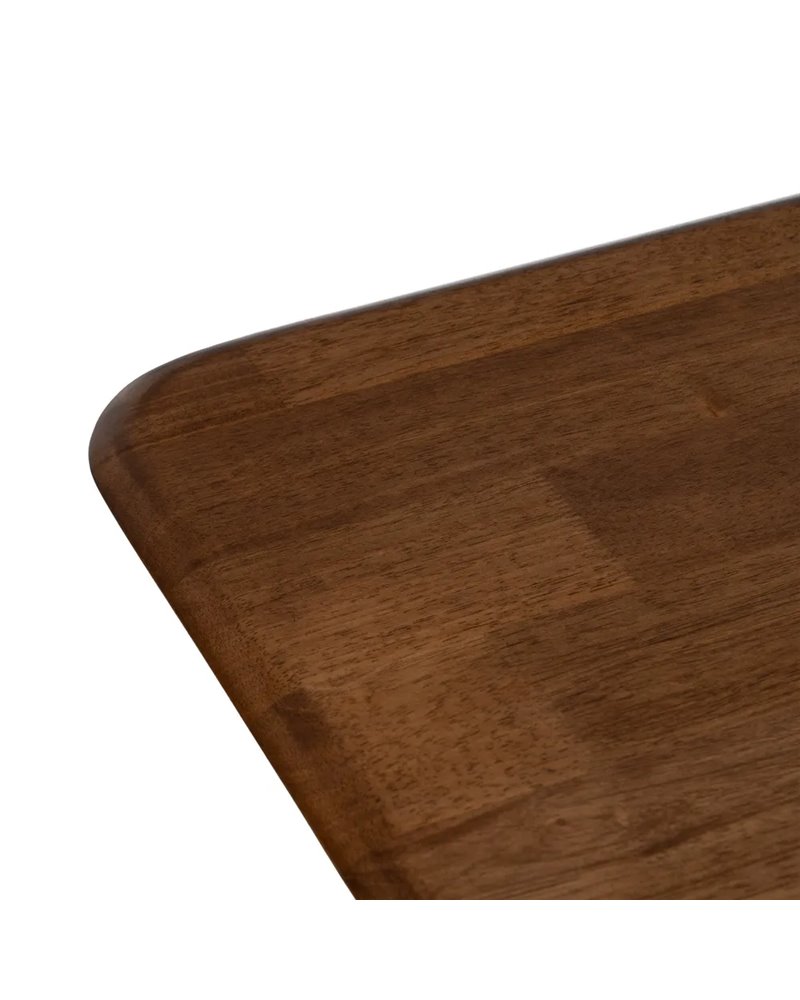 MESA COMEDOR MARRÓN-NEGRO MADERA-METAL 180 X 80 X 76 CM