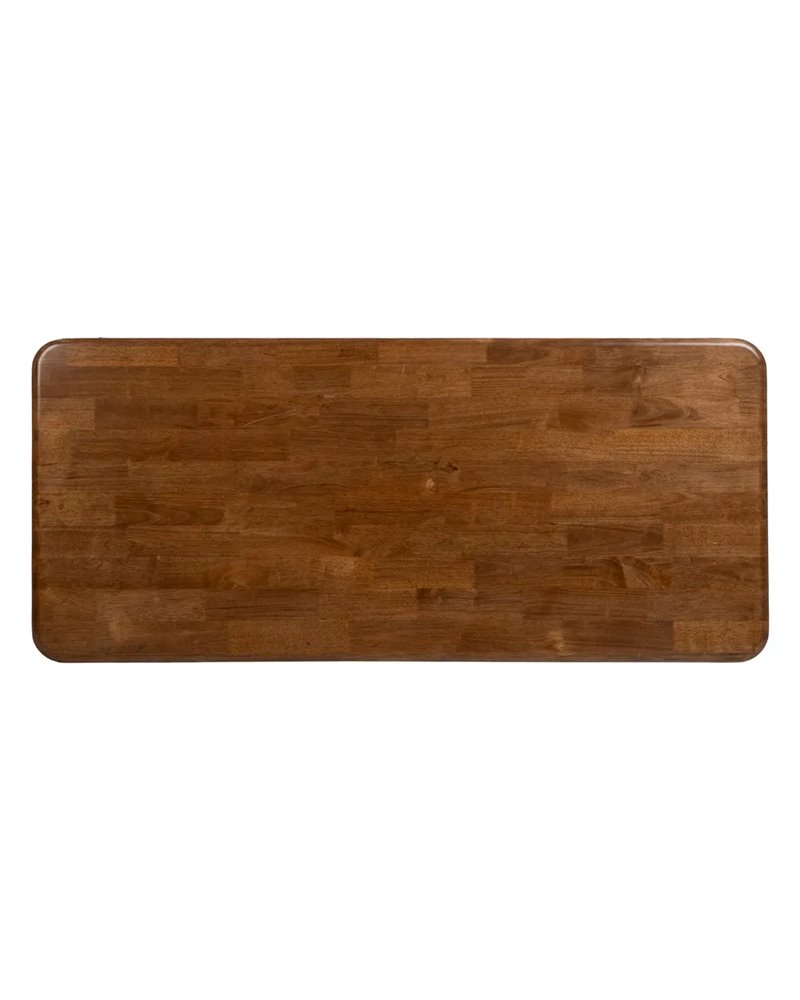 MESA COMEDOR MARRÓN-NEGRO MADERA-METAL 180 X 80 X 76 CM