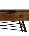 MESA CENTRO MARRÓN-NEGRO MADERA-METAL 120 X 60 X 40 CM