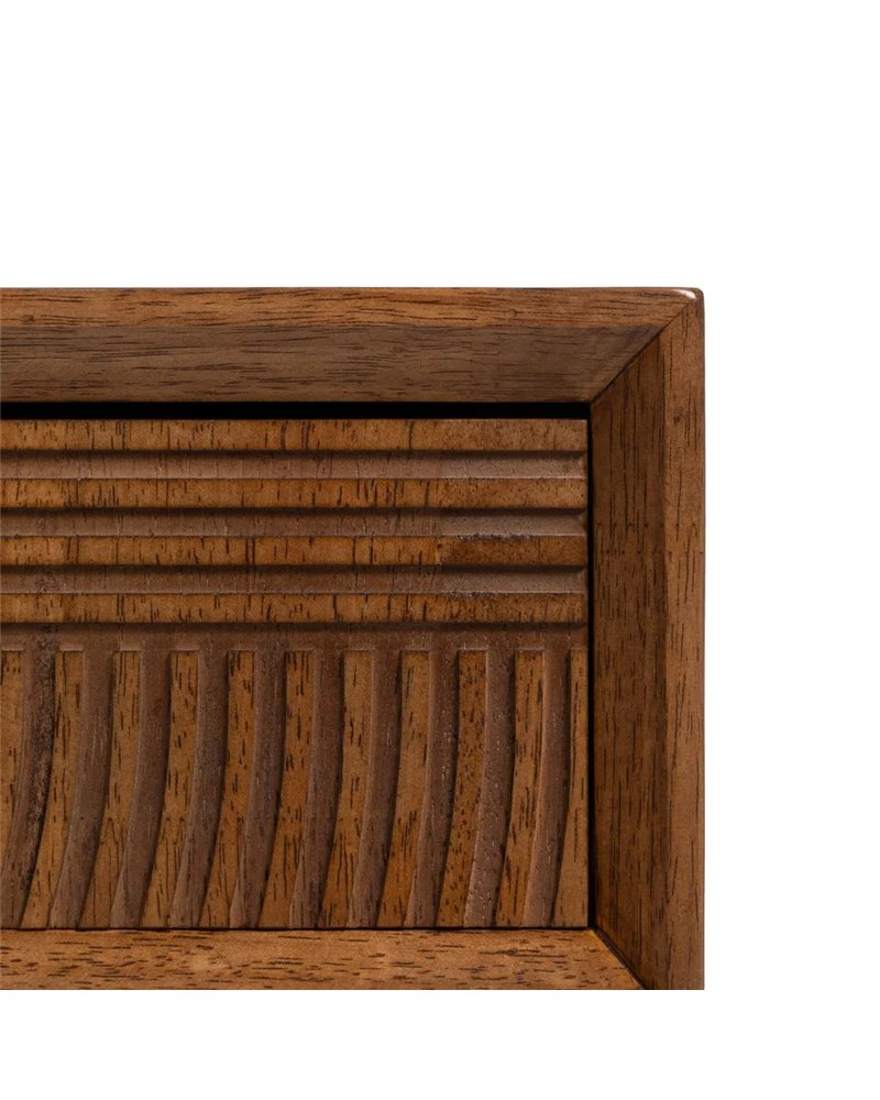 MESA CENTRO MARRÓN-NEGRO MADERA-METAL 120 X 60 X 40 CM