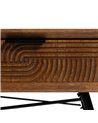 MESA CENTRO MARRÓN-NEGRO MADERA-METAL 120 X 60 X 40 CM