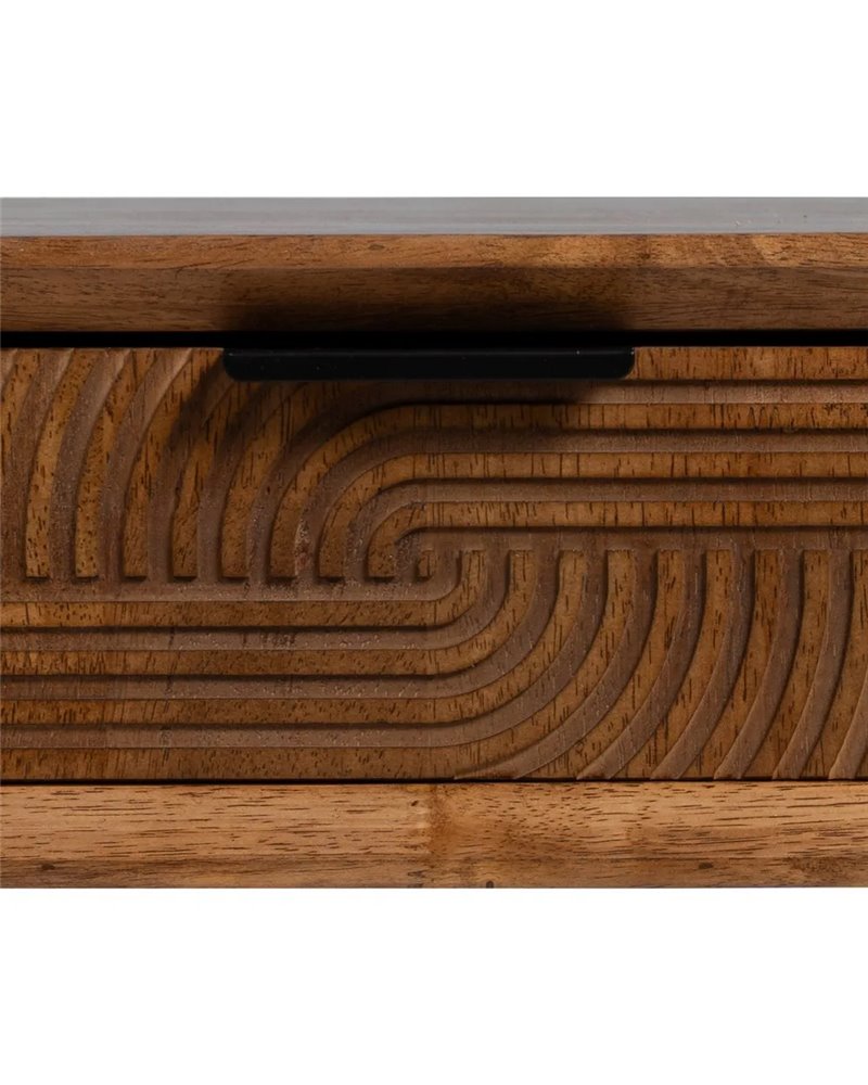 MESA CENTRO MARRÓN-NEGRO MADERA-METAL 150 X 40 X 50 CM