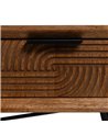 MESA CENTRO MARRÓN-NEGRO MADERA-METAL 150 X 40 X 50 CM