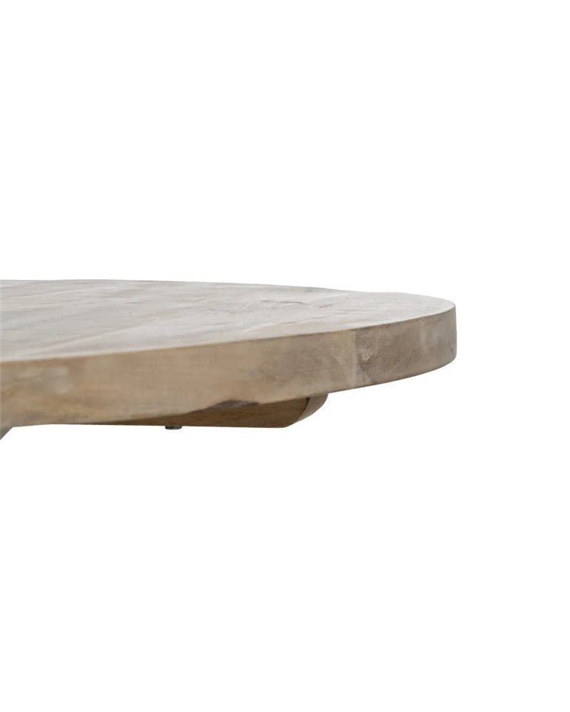 MESA COMEDOR BLANCO ROZADO 120 X 120 X 76 CM