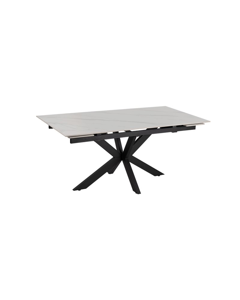 MESA EXTENSIBLE BLANCO-NEGRO 170 X 90 X 76 CM