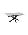 MESA EXTENSIBLE BLANCO-NEGRO 170 X 90 X 76 CM