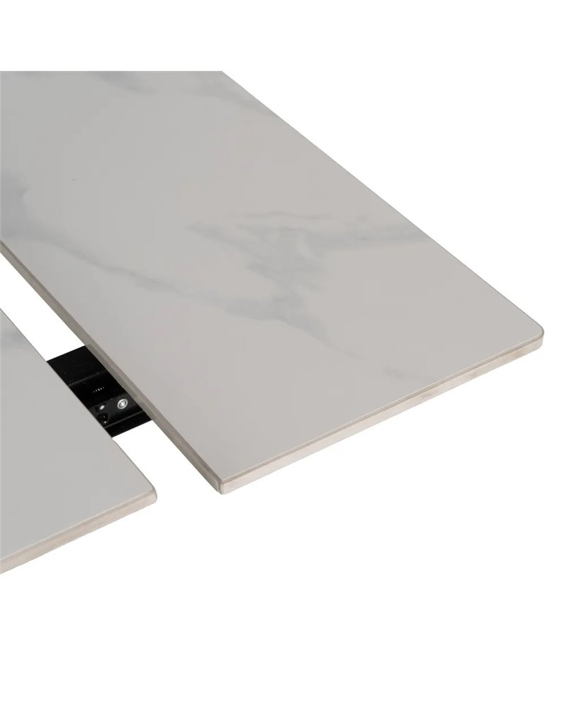 MESA EXTENSIBLE BLANCO-NEGRO 170 X 90 X 76 CM