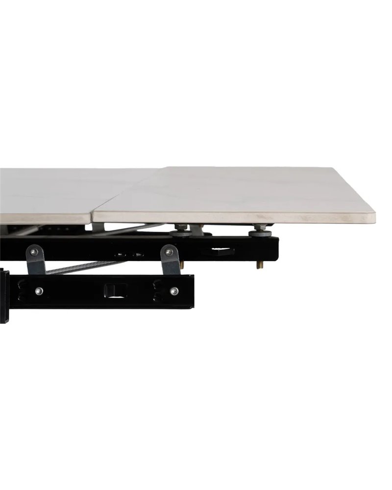 MESA EXTENSIBLE BLANCO-NEGRO 170 X 90 X 76 CM