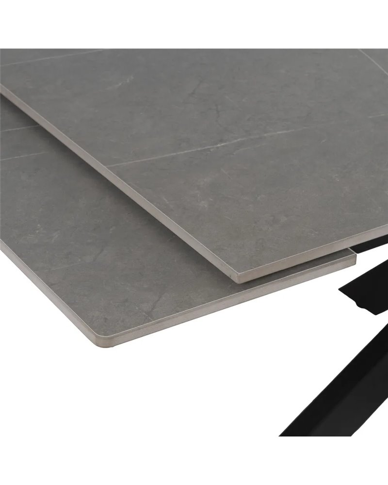 MESA EXTENSIBLE GRIS-NEGRO 170 X 90 X 76 CM