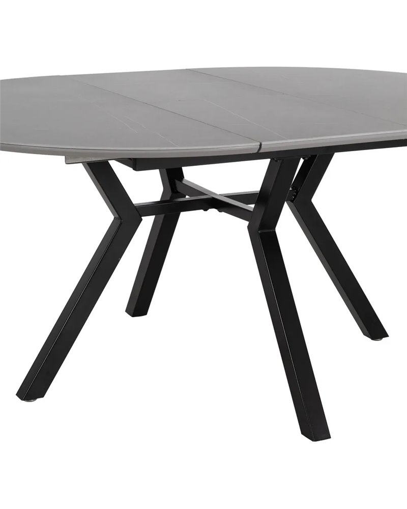 MESA EXTENSIBLE GRIS-NEGRO 120 X 120 X 75 CM