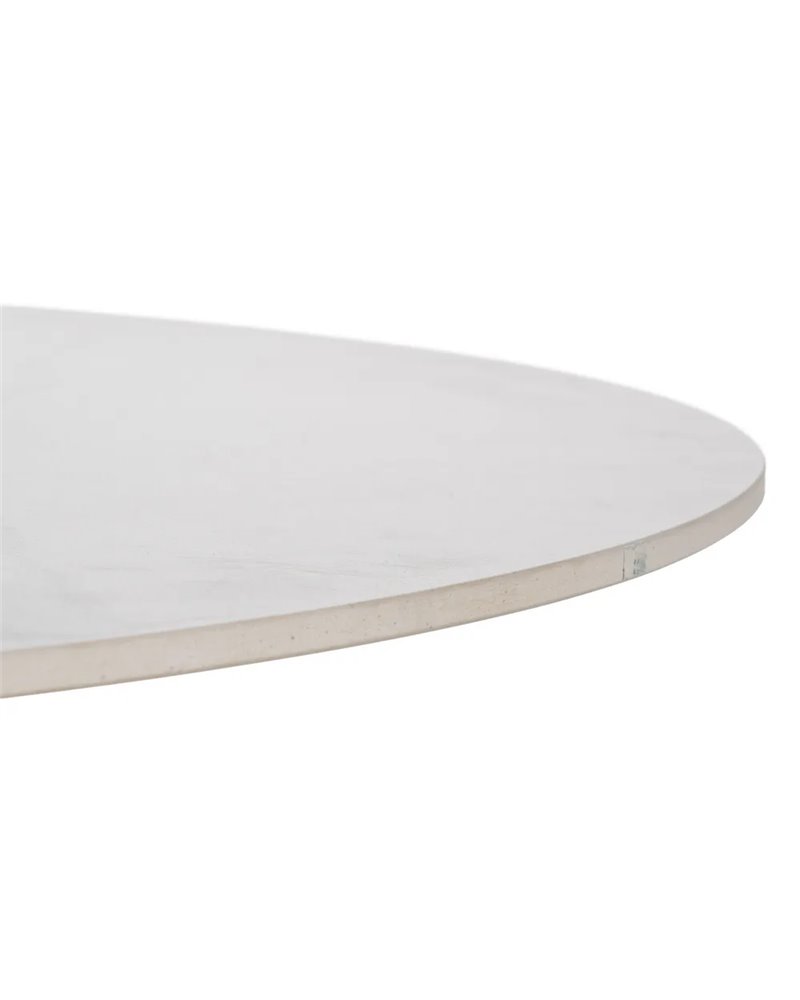 MESA COMEDOR BLANCO-NATURAL 120 X 120 X 75 CM