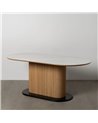 MESA COMEDOR BLANCO-NATURAL 180 X 90 X 75 CM