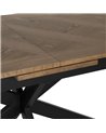 MESA EXTENSIBLE NATURAL-NEGRO DM-METAL 160 X 90 X 77 CM