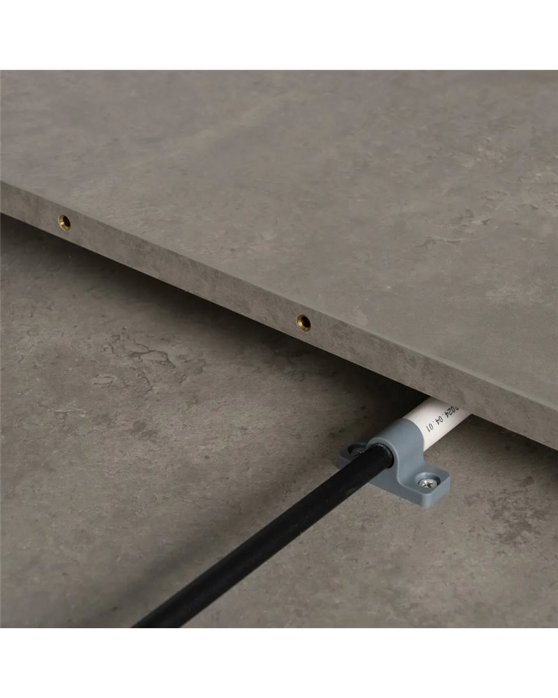 MESA EXTENSIBLE GRIS-NEGRO DM-METAL 120 X 120 X 76 CM