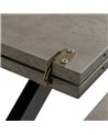 MESA EXTENSIBLE GRIS-NEGRO DM-METAL 120 X 120 X 76 CM