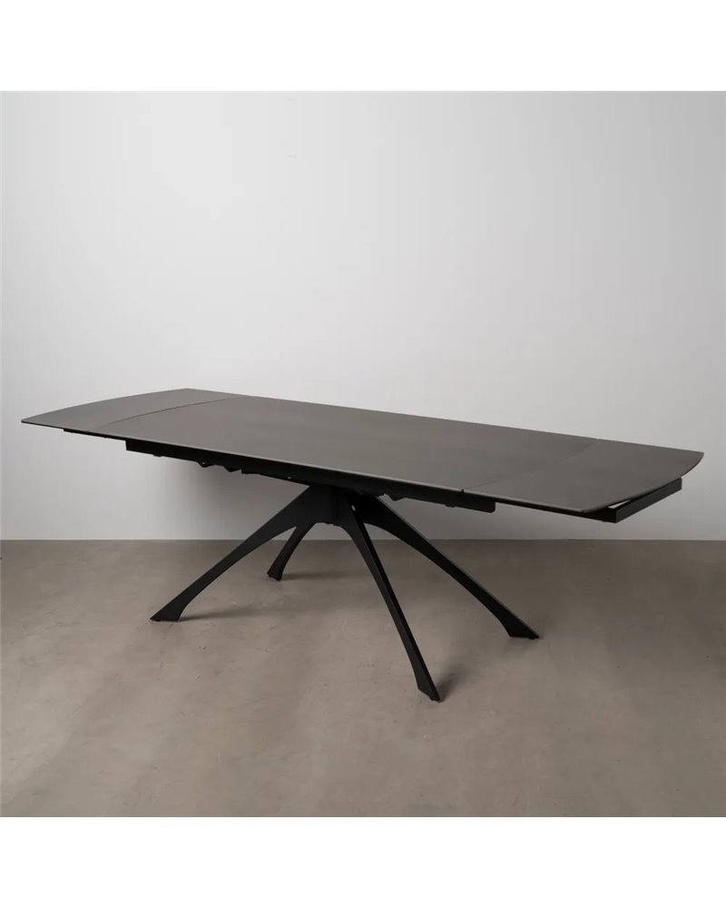 MESA EXTENSIBLE GRIS OSCURO 180 X 90 X 76 CM