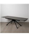 MESA EXTENSIBLE GRIS OSCURO 180 X 90 X 76 CM