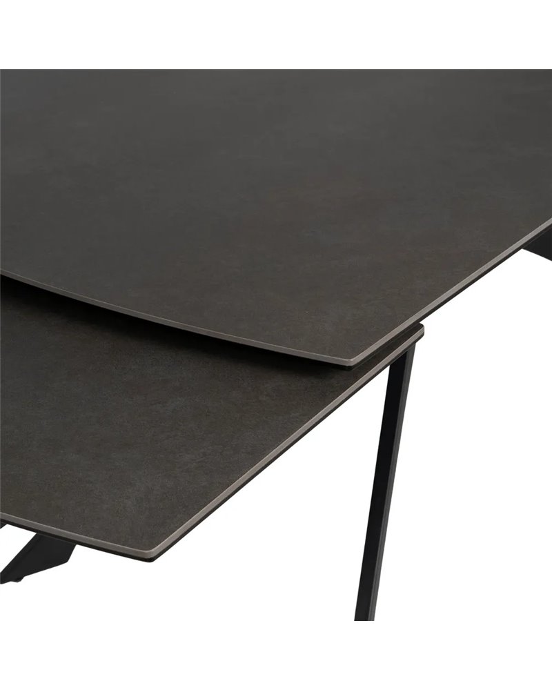 MESA EXTENSIBLE GRIS OSCURO 180 X 90 X 76 CM