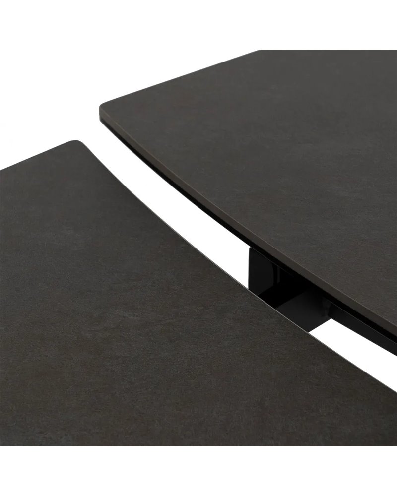 MESA EXTENSIBLE GRIS OSCURO 180 X 90 X 76 CM