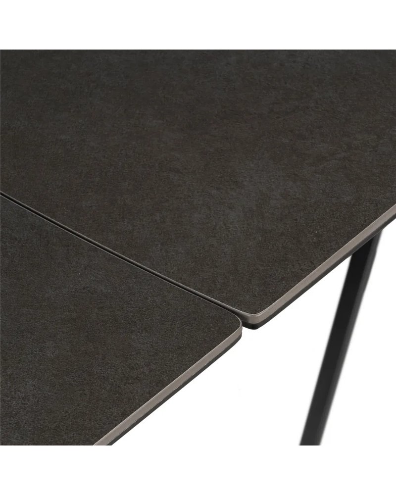 MESA EXTENSIBLE GRIS OSCURO 180 X 90 X 76 CM