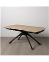 MESA EXTENSIBLE NATURAL-NEGRO 180 X 90 X 76 CM