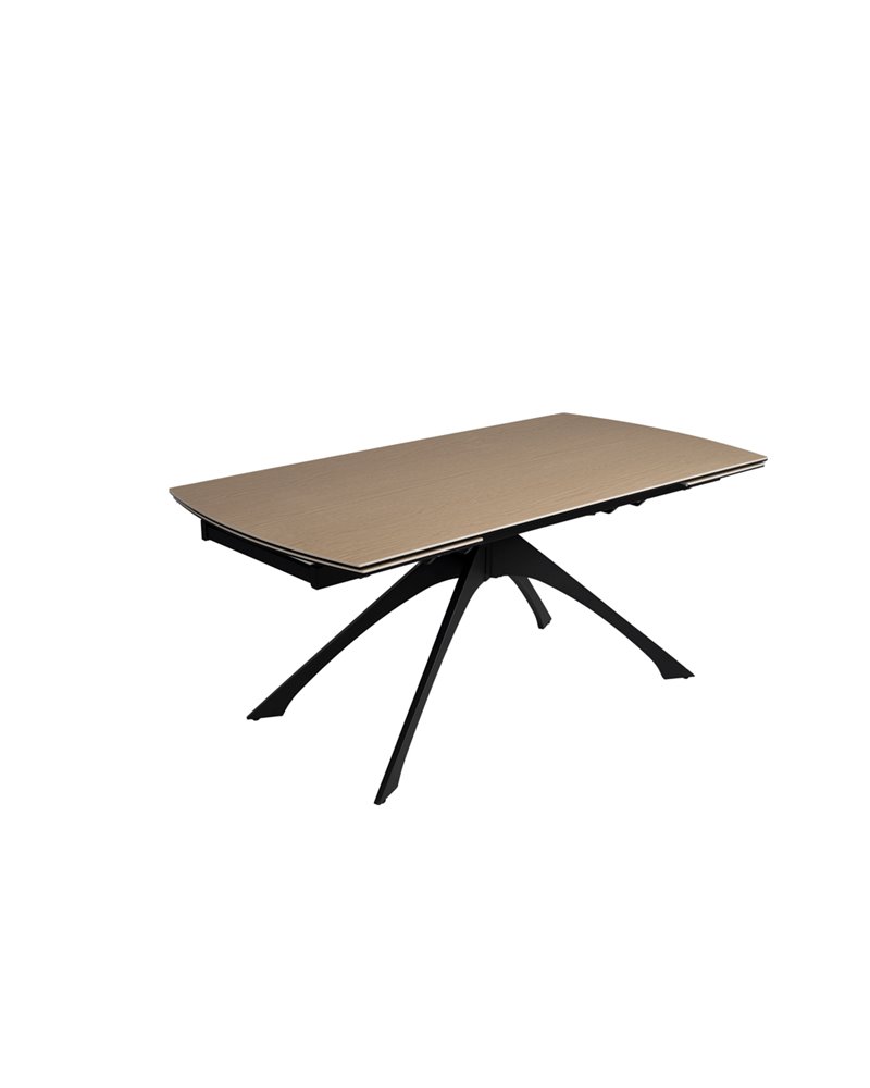 MESA EXTENSIBLE NATURAL-NEGRO 180 X 90 X 76 CM