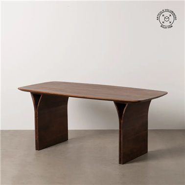 MESA COMEDOR MARRÓN MADERA DE ACACIA 180 X 90 X 76 CM