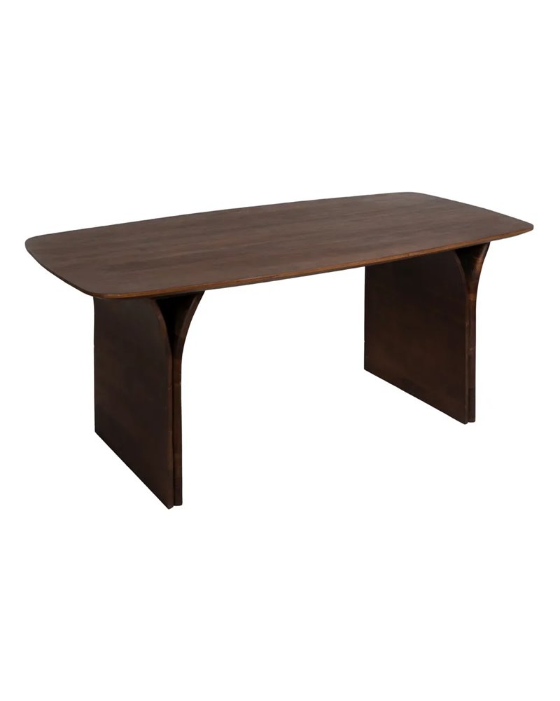 MESA COMEDOR MARRÓN MADERA DE ACACIA 180 X 90 X 76 CM