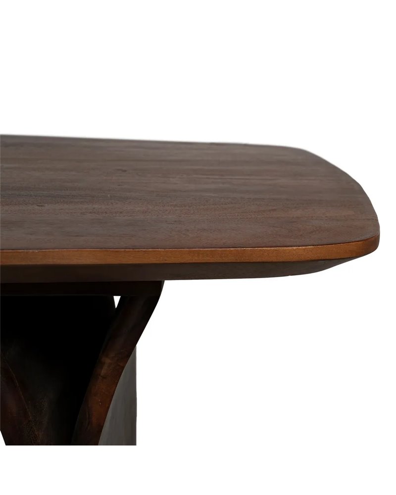 MESA COMEDOR MARRÓN MADERA DE ACACIA 180 X 90 X 76 CM