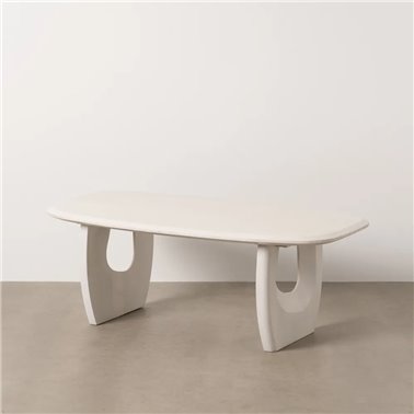 MESA CENTRO BLANCO ROZADO 130 X 70 X 46 CM