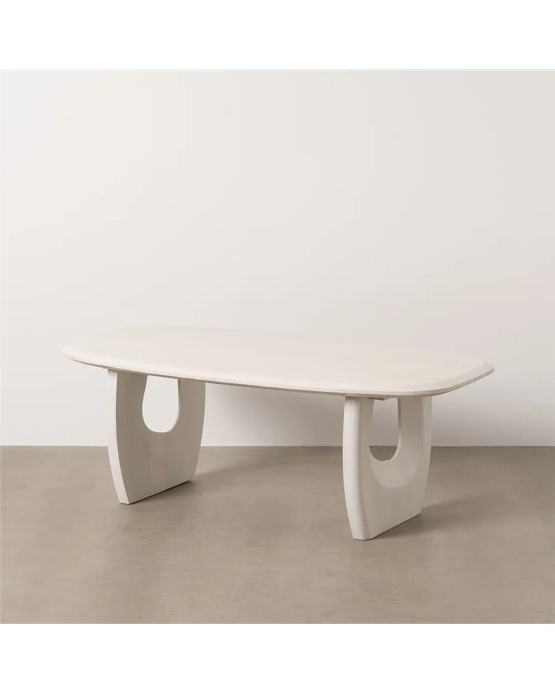 MESA CENTRO BLANCO ROZADO 130 X 70 X 46 CM