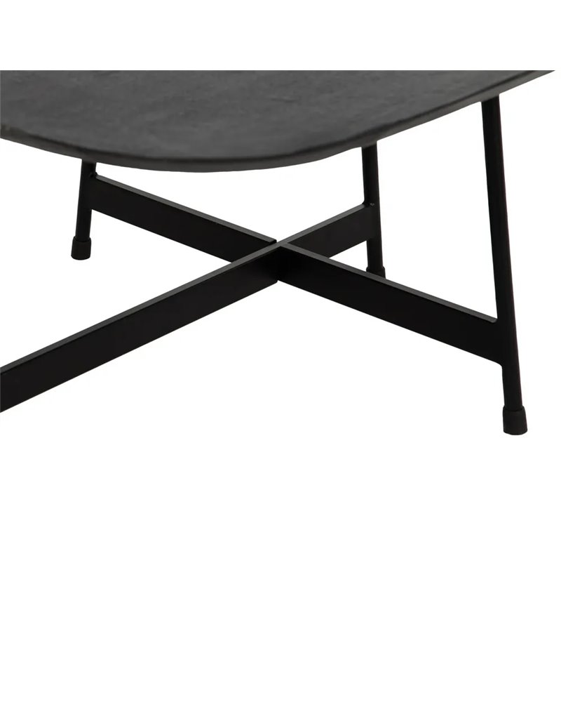 MESA CENTRO NEGRO METAL SALÓN 75,50 X 75,50 X 41 CM