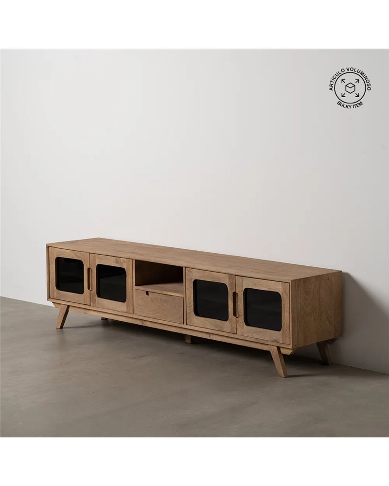 MUEBLE TV NATURAL MADERA DE MANGO SALÓN 180 X 40,50 X 48 CM