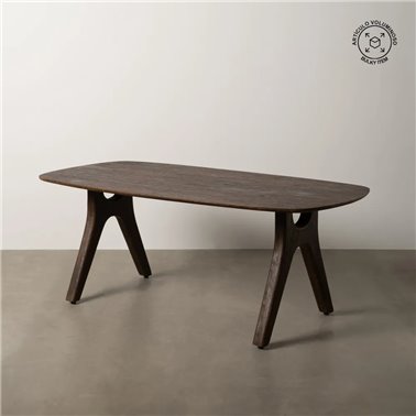 MESA COMEDOR MARRÓN MADERA DE MANGO 200 X 100 X 76 CM