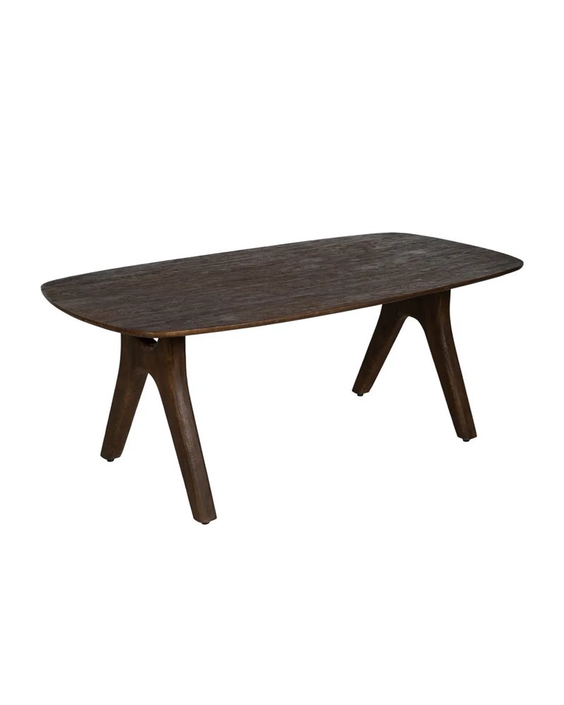 MESA COMEDOR MARRÓN MADERA DE MANGO 200 X 100 X 76 CM