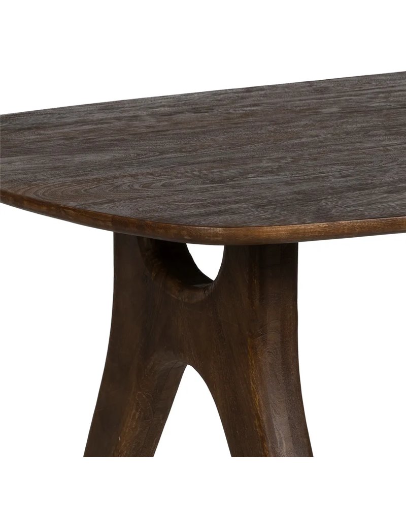 MESA COMEDOR MARRÓN MADERA DE MANGO 200 X 100 X 76 CM