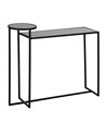 CONSOLA NEGRO METAL-CRISTAL 101 X 30 X 83 CM