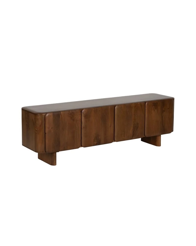 MUEBLE TV MARRÓN MADERA DE MANGO SALÓN 175 X 45 X 55 CM